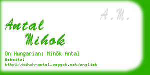antal mihok business card